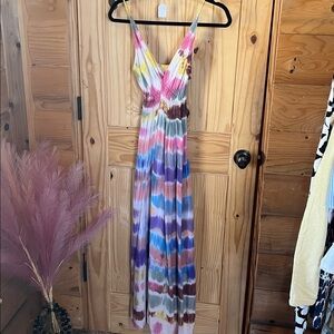 Colorful Tie Dye Maxi Dress